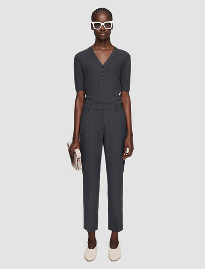 JOSEPH Fashion Women Tailoring Wool Stretch Coleman Trousers Slate