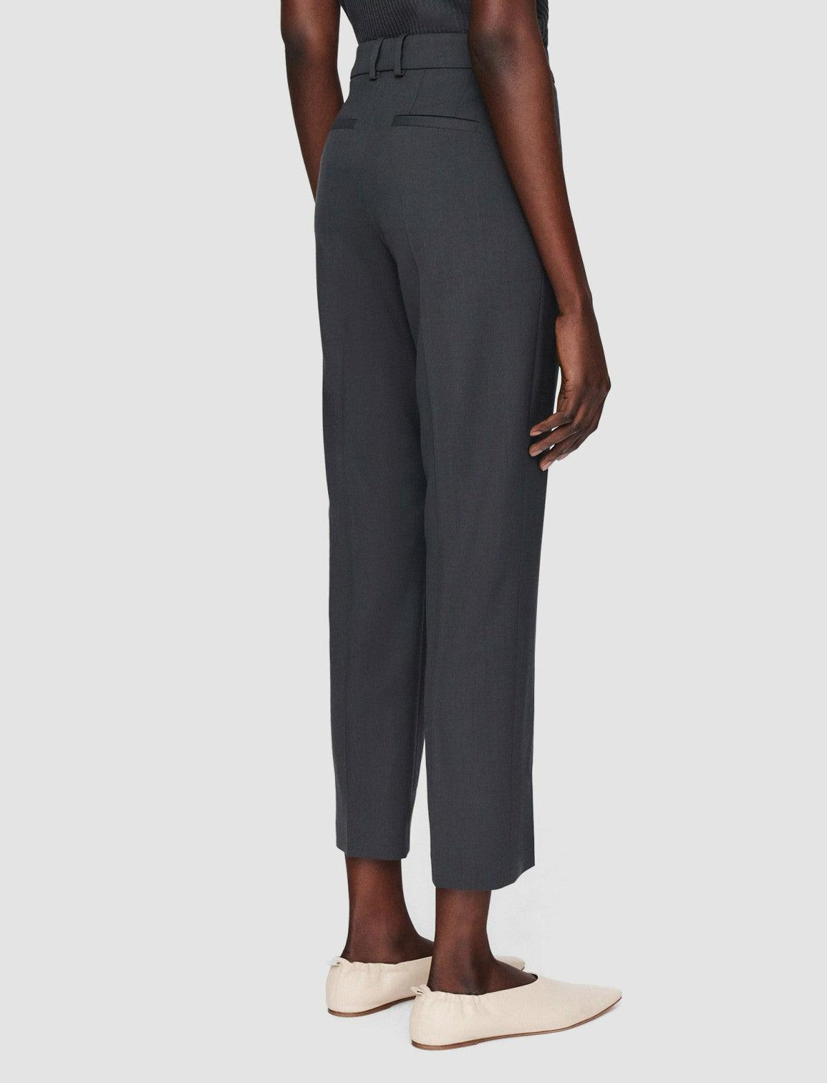 JOSEPH Fashion Women Tailoring Wool Stretch Coleman Trousers Slate