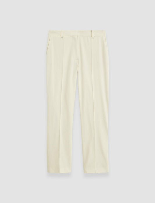 JOSEPH Fashion Women Tailoring Wool Stretch Coleman Trousers Oat