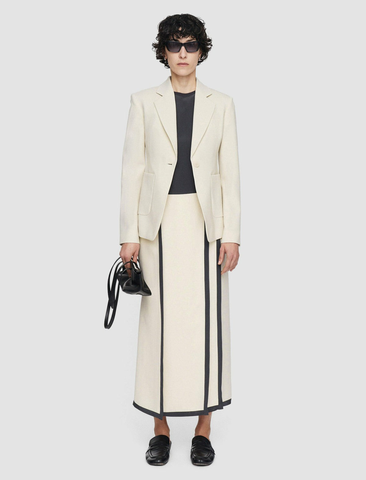 JOSEPH Fashion Women Glenview Tailoring Wool Stretch Jacket Oat