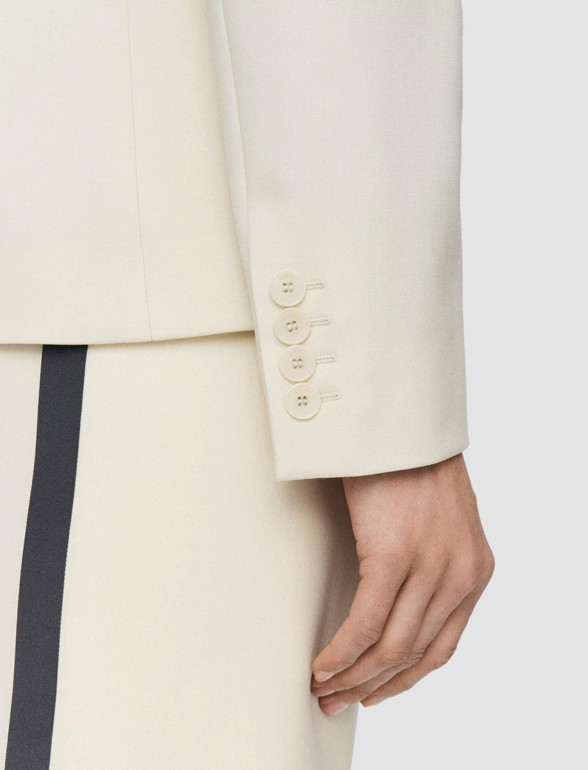 JOSEPH Fashion Women Glenview Tailoring Wool Stretch Jacket Oat
