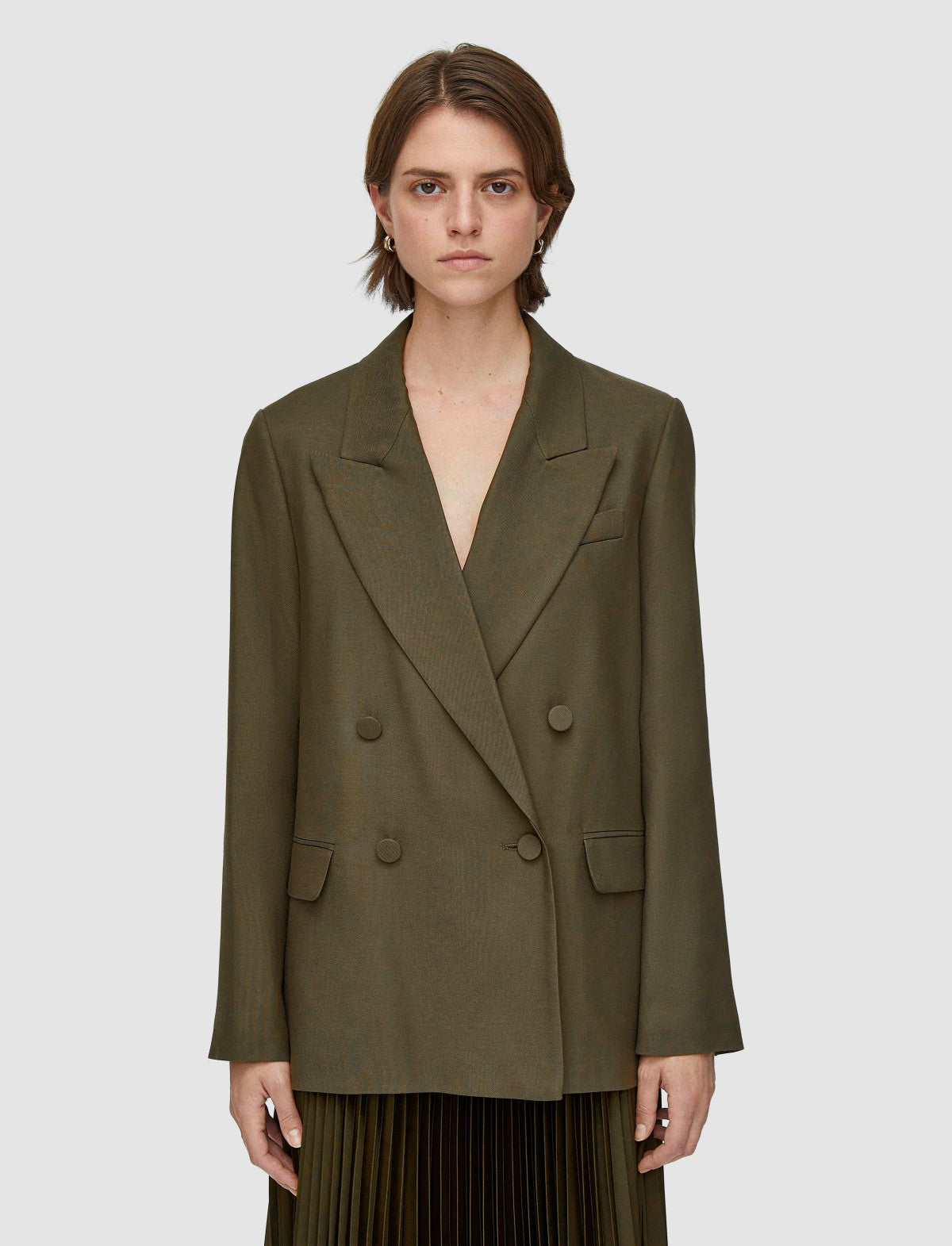 JOSEPH Fashion Women Viscose Twill Jaden Jacket Hass Avocado