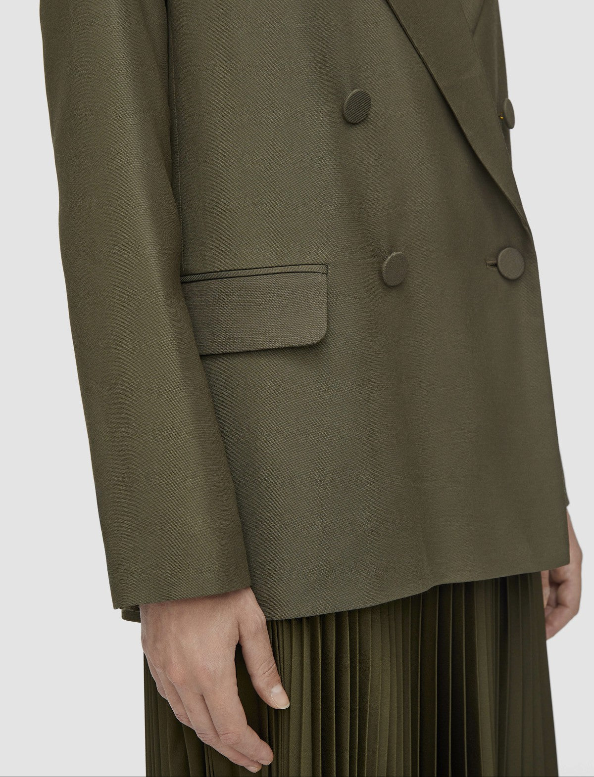 JOSEPH Fashion Women Viscose Twill Jaden Jacket Hass Avocado
