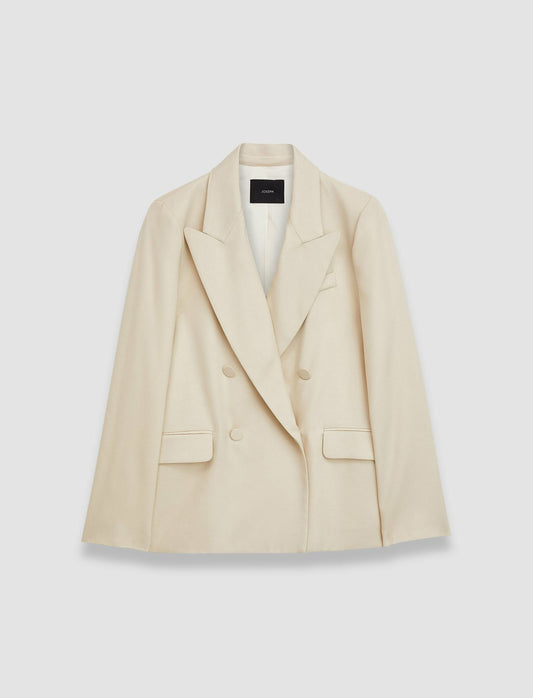 JOSEPH Fashion Women Viscose Twill Jaden Jacket Oat