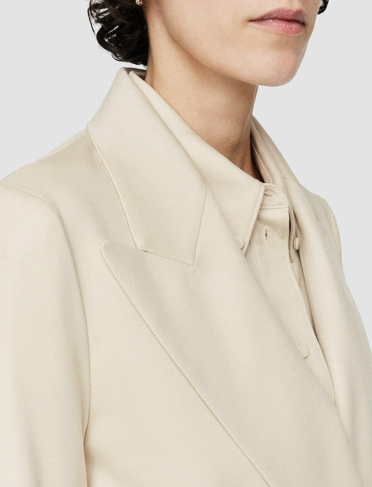 JOSEPH Fashion Women Viscose Twill Jaden Jacket Oat