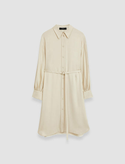 JOSEPH Fashion Women Viscose Twill Floreal Dress Oat
