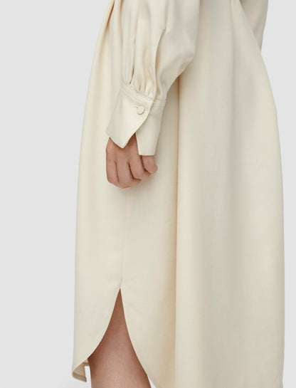 JOSEPH Fashion Women Viscose Twill Floreal Dress Oat