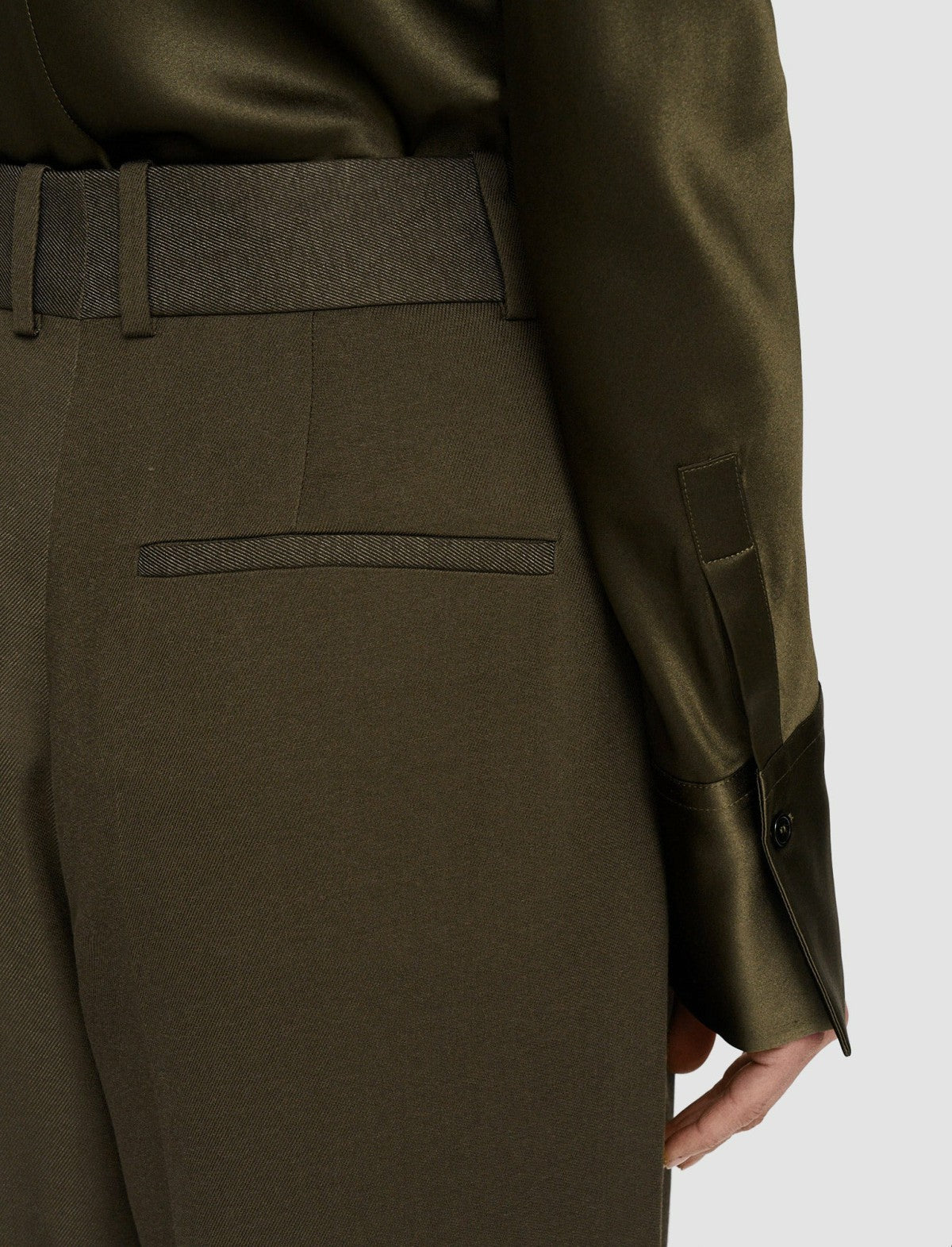 JOSEPH Fashion Women Viscose Twill Germain Trousers Hass Avocado