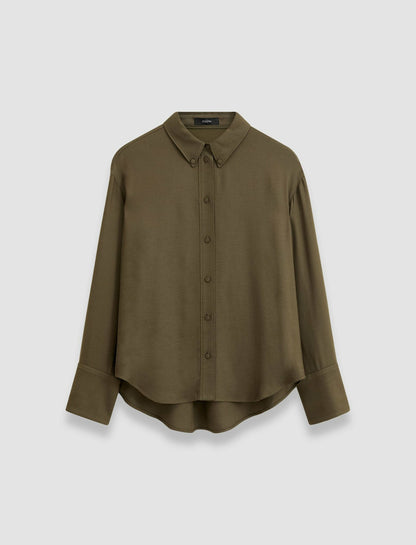 JOSEPH Fashion Women Viscose Twill Felicien Blouse Hass Avocado