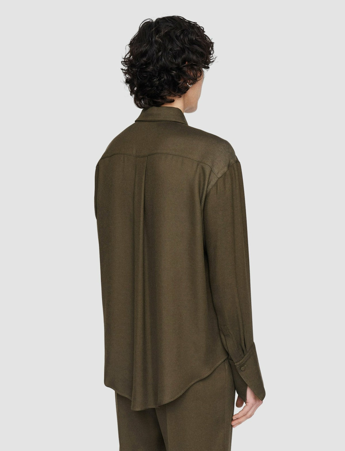 JOSEPH Fashion Women Viscose Twill Felicien Blouse Hass Avocado