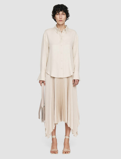 JOSEPH Fashion Women Viscose Twill Felicien Blouse Oat