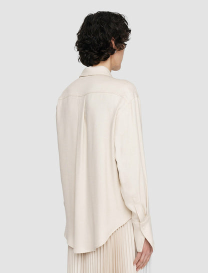 JOSEPH Fashion Women Viscose Twill Felicien Blouse Oat