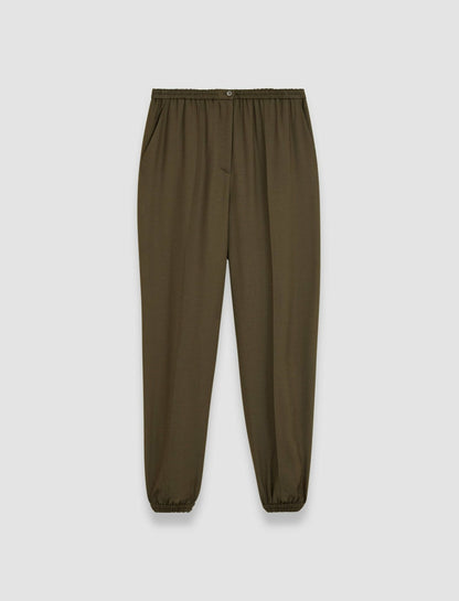 JOSEPH Fashion Women Viscose Twill Taio Trousers Hass Avocado