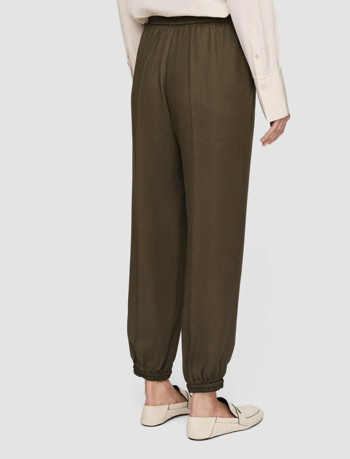 JOSEPH Fashion Women Viscose Twill Taio Trousers Hass Avocado