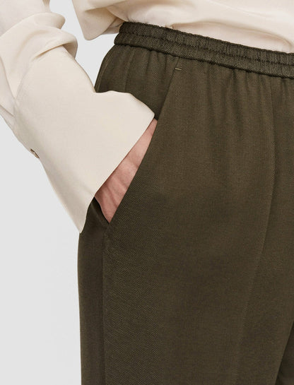 JOSEPH Fashion Women Viscose Twill Taio Trousers Hass Avocado