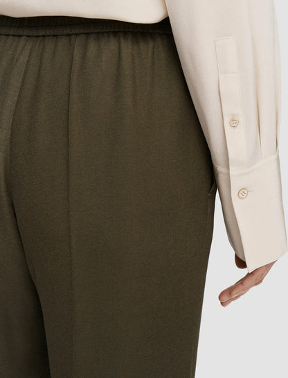 JOSEPH Fashion Women Viscose Twill Taio Trousers Hass Avocado