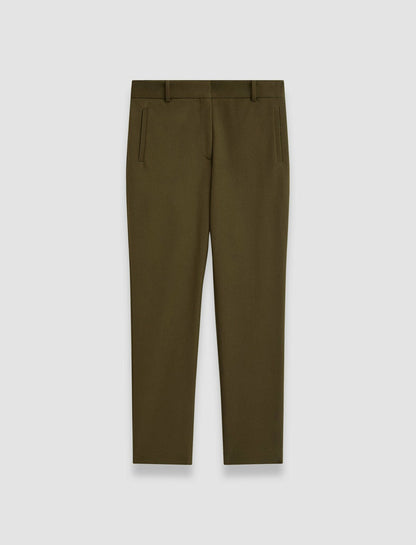 JOSEPH Fashion Women New Eliston Gabardine Stretch Trousers Hass Avocado