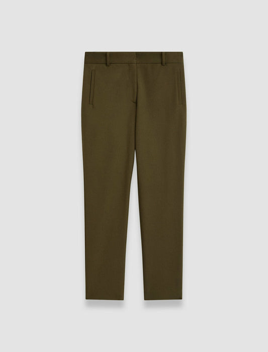 JOSEPH Fashion Women New Eliston Gabardine Stretch Trousers Hass Avocado