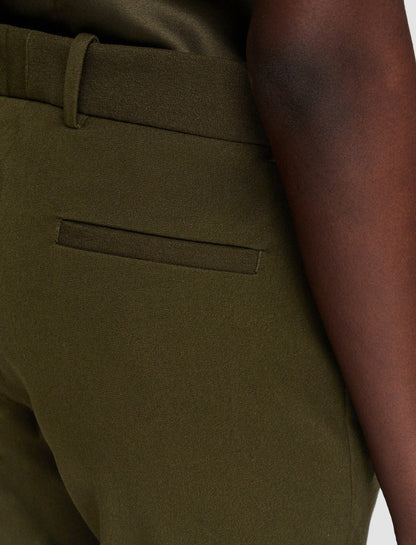 JOSEPH Fashion Women New Eliston Gabardine Stretch Trousers Hass Avocado