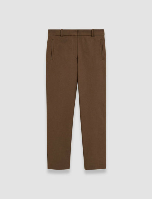 JOSEPH Fashion Women New Eliston Gabardine Stretch Trousers Arabica