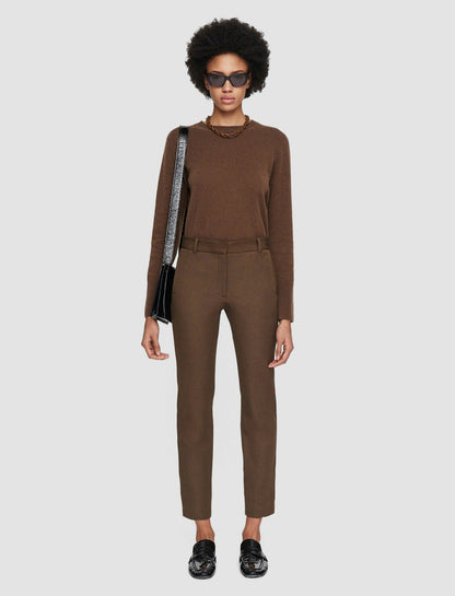 JOSEPH Fashion Women New Eliston Gabardine Stretch Trousers Arabica