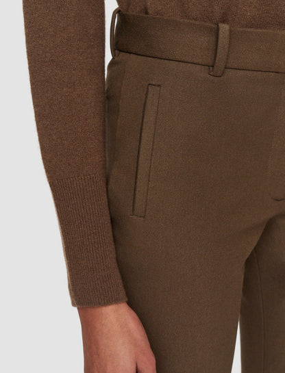 JOSEPH Fashion Women New Eliston Gabardine Stretch Trousers Arabica