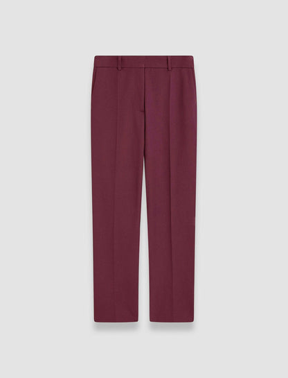 JOSEPH Fashion Women Coleman Gabardine Stretch Trousers Merlot