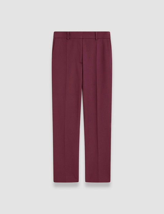 JOSEPH Fashion Women Coleman Gabardine Stretch Trousers Merlot