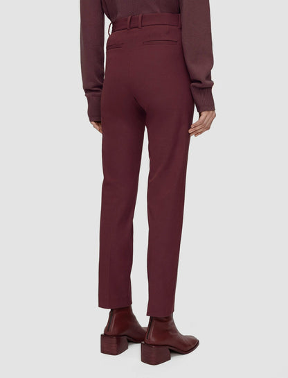JOSEPH Fashion Women Coleman Gabardine Stretch Trousers Merlot