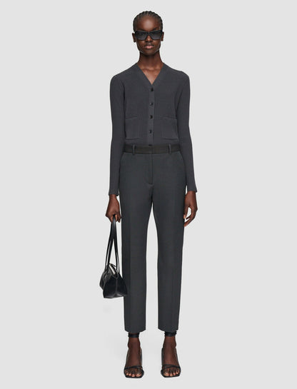 JOSEPH Fashion Women Coleman Gabardine Stretch Trousers Slate