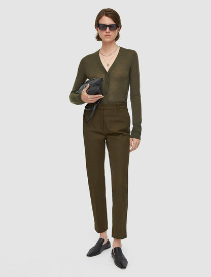 JOSEPH Fashion Women Coleman Gabardine Stretch Trousers Hass Avocado