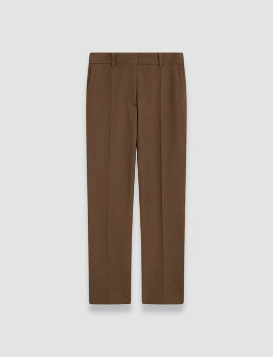 JOSEPH Fashion Women Coleman Gabardine Stretch Trousers Arabica
