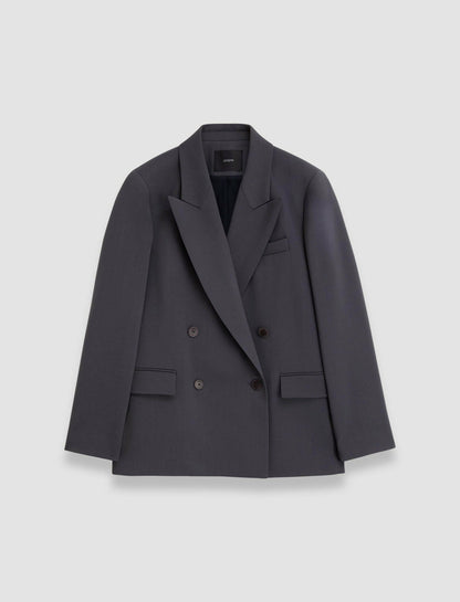 JOSEPH Fashion Women Jaden Tailoring Wool Stretch Jacket Slate