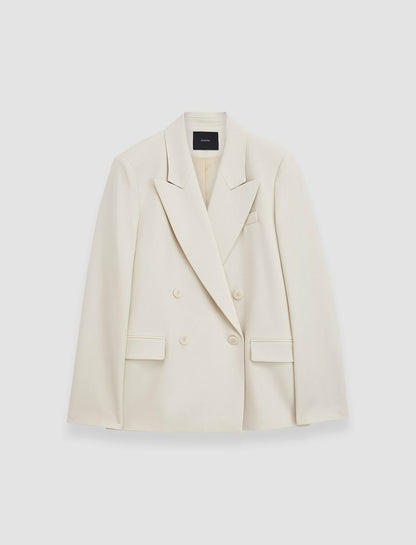 JOSEPH Fashion Women Jaden Tailoring Wool Stretch Jacket Oat