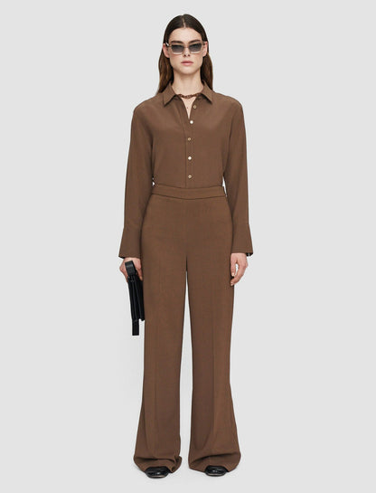 JOSEPH Fashion Women Alane Comfort Cady Trousers Arabica