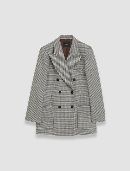 JOSEPH Fashion Women Fluid Mouline Leandre Jacket Ivory/Arabica