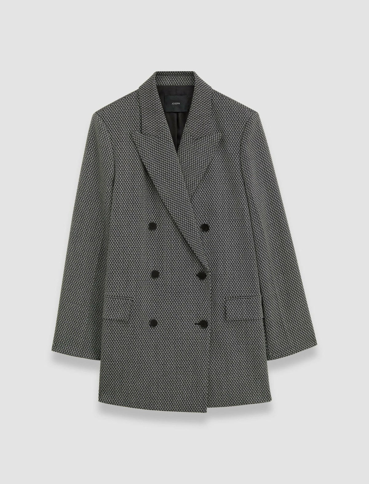 JOSEPH Fashion Women Cravate Wool Chapone Jacket Ivory/Black