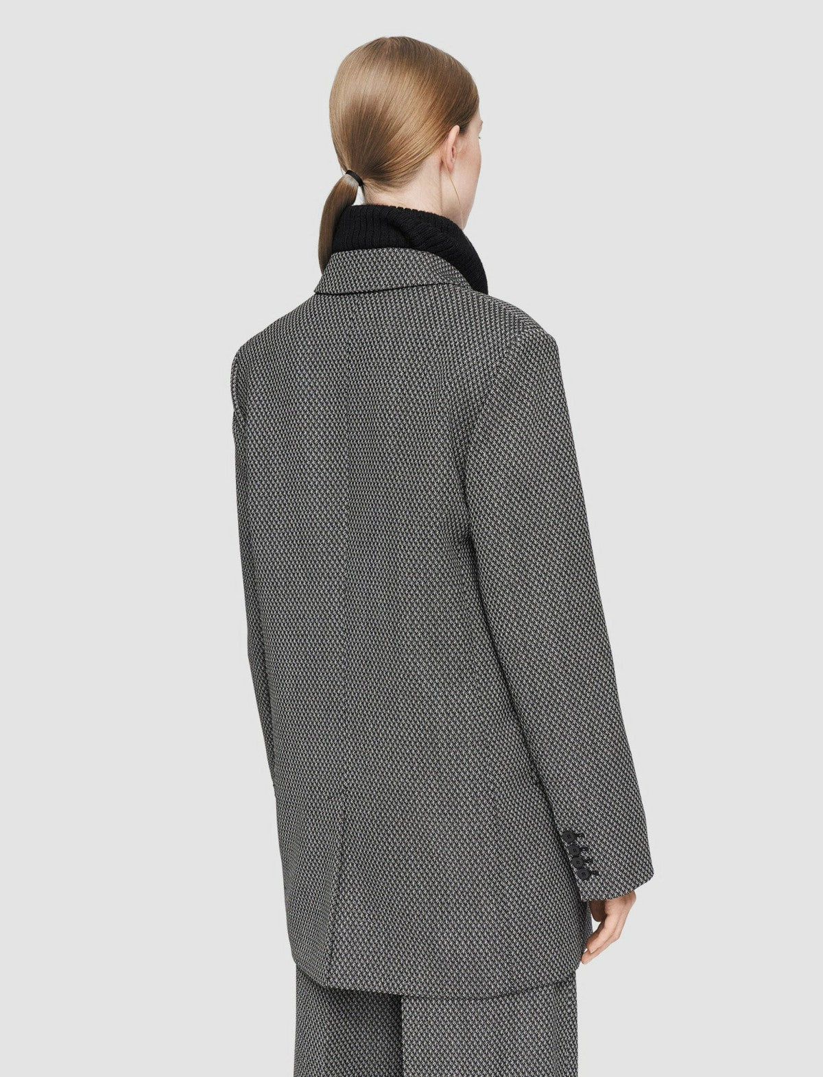 JOSEPH Fashion Women Cravate Wool Chapone Jacket Ivory/Black