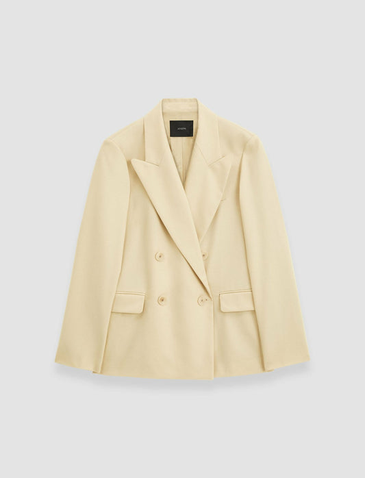 JOSEPH Fashion Women Light Wool Flannel Jaden Jacket Champagne