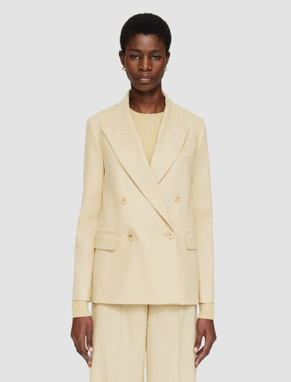 JOSEPH Fashion Women Light Wool Flannel Jaden Jacket Champagne