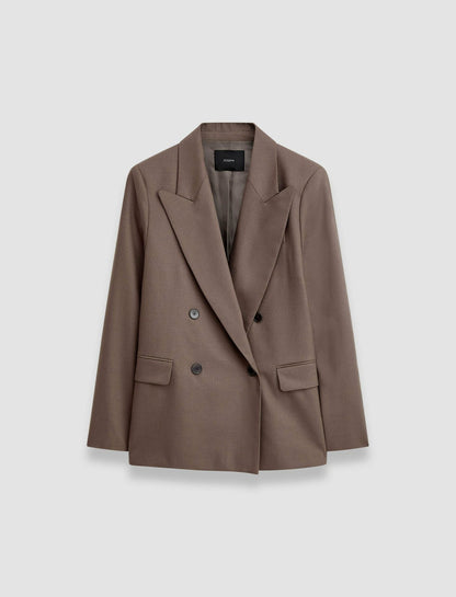 JOSEPH Fashion Women Light Wool Flannel Jaden Jacket Carob