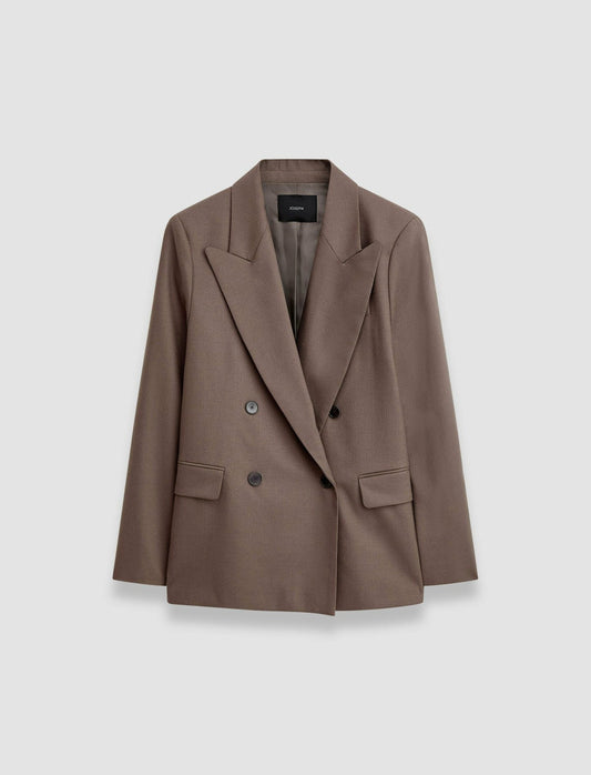 JOSEPH Fashion Women Light Wool Flannel Jaden Jacket Carob