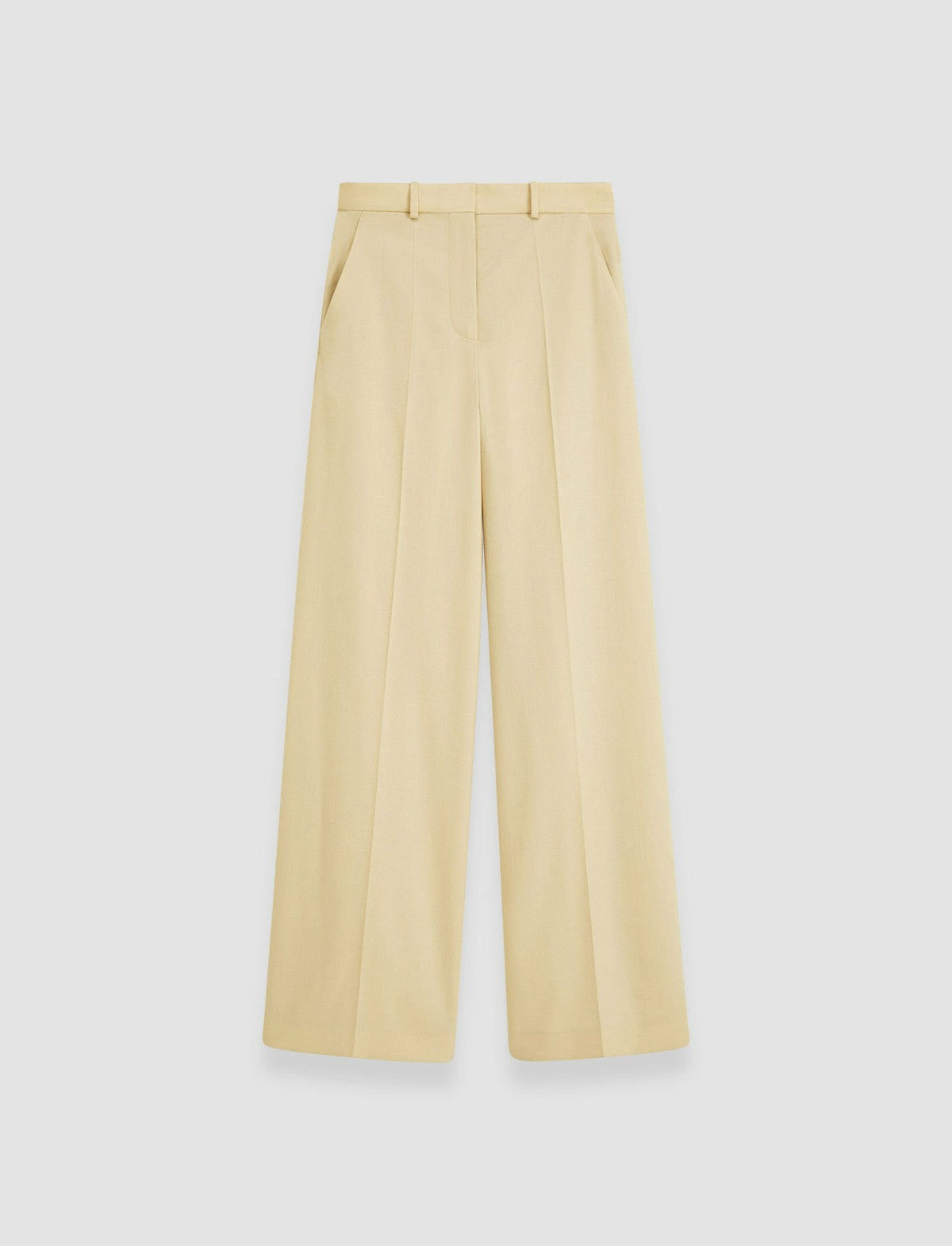 JOSEPH Fashion Women Light Wool Flannel Alana Trousers Champagne