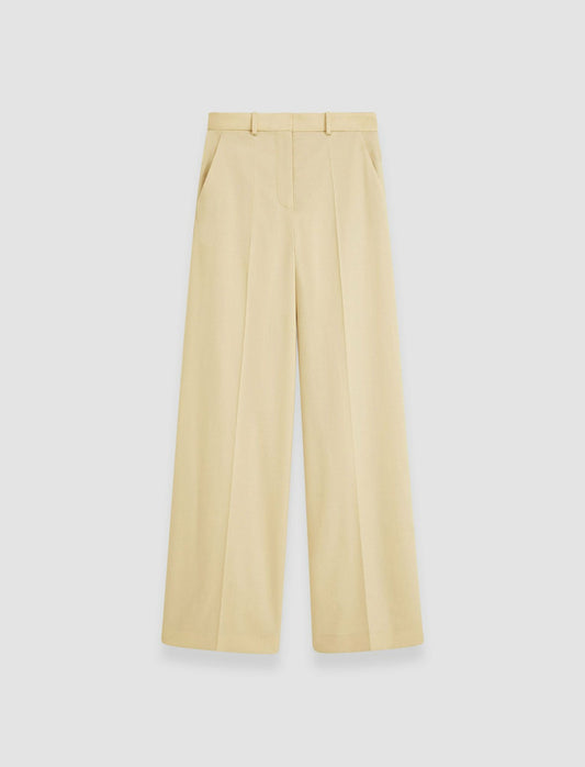 JOSEPH Fashion Women Light Wool Flannel Alana Trousers Champagne