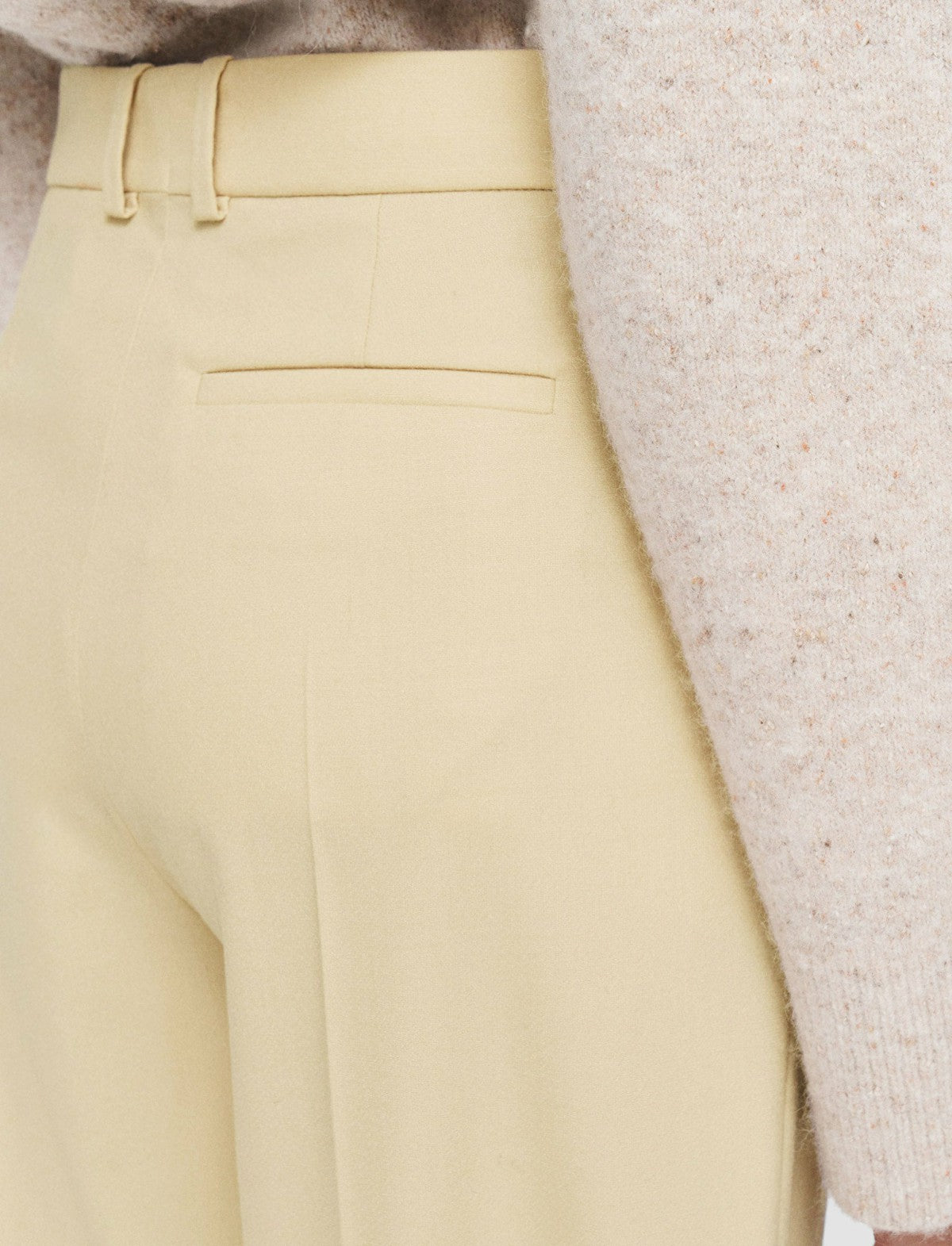 JOSEPH Fashion Women Light Wool Flannel Alana Trousers Champagne