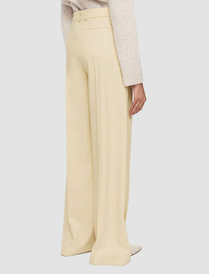 JOSEPH Fashion Women Light Wool Flannel Alana Trousers Champagne