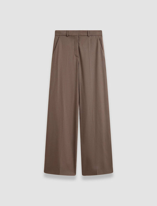 JOSEPH Fashion Women Light Wool Flannel Alana Trousers Carob