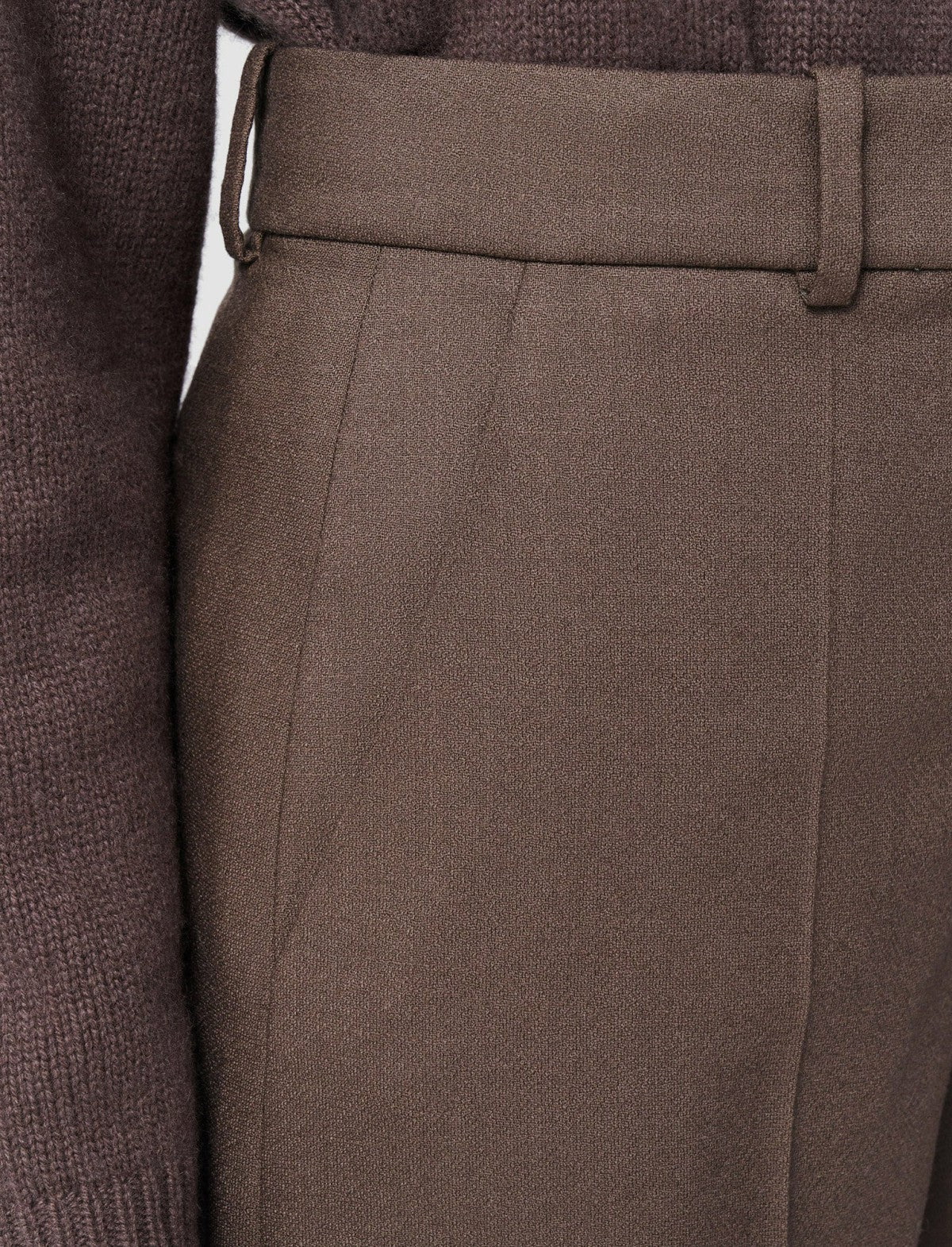 JOSEPH Fashion Women Light Wool Flannel Alana Trousers Carob