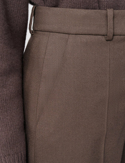 JOSEPH Fashion Women Light Wool Flannel Alana Trousers Carob