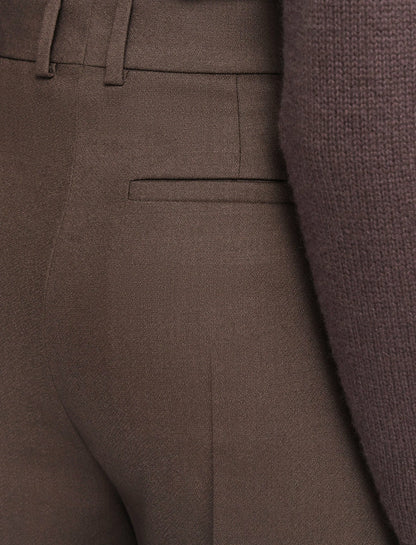 JOSEPH Fashion Women Light Wool Flannel Alana Trousers Carob